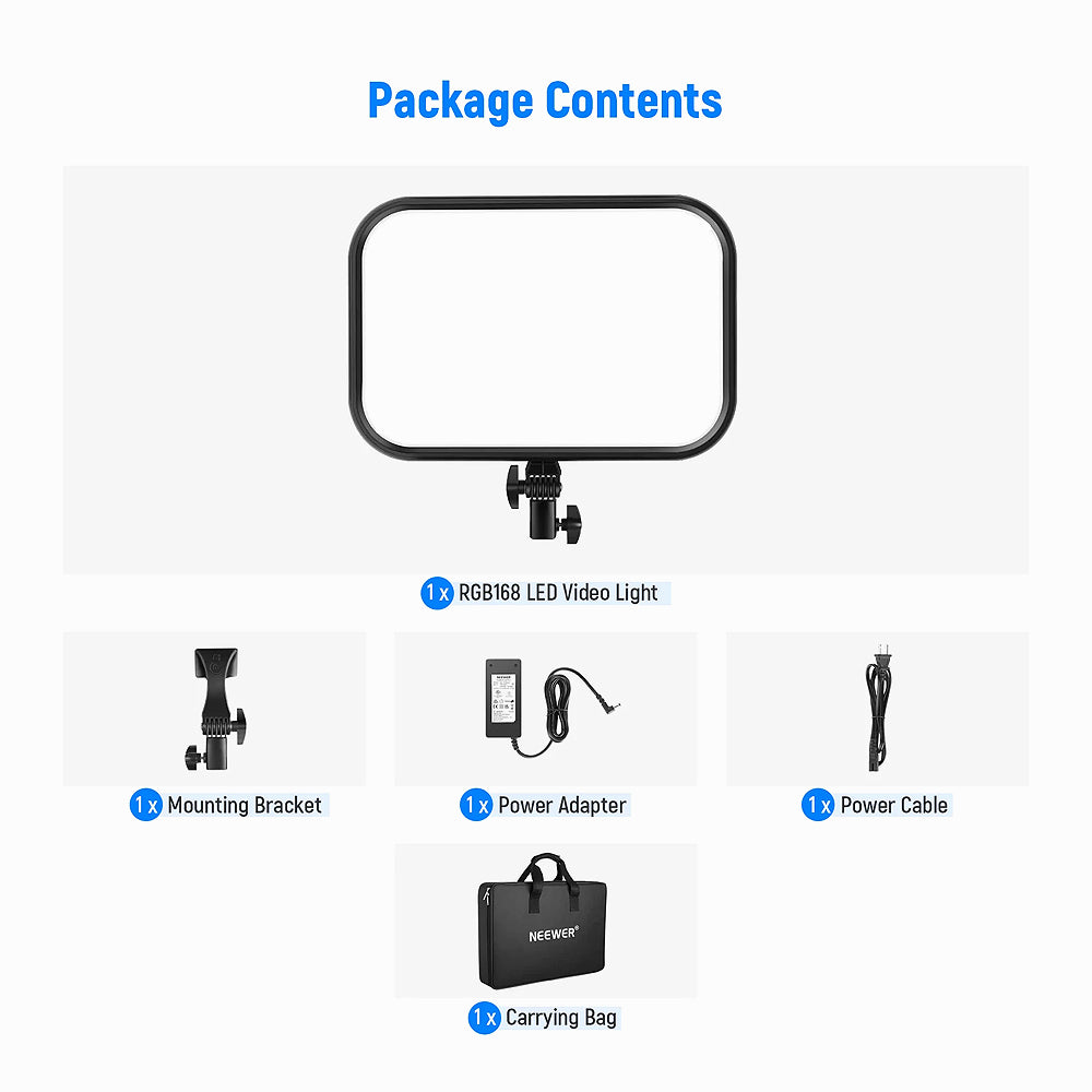 NEEWER RGB168 18.3 Inch LED Panel Video Light