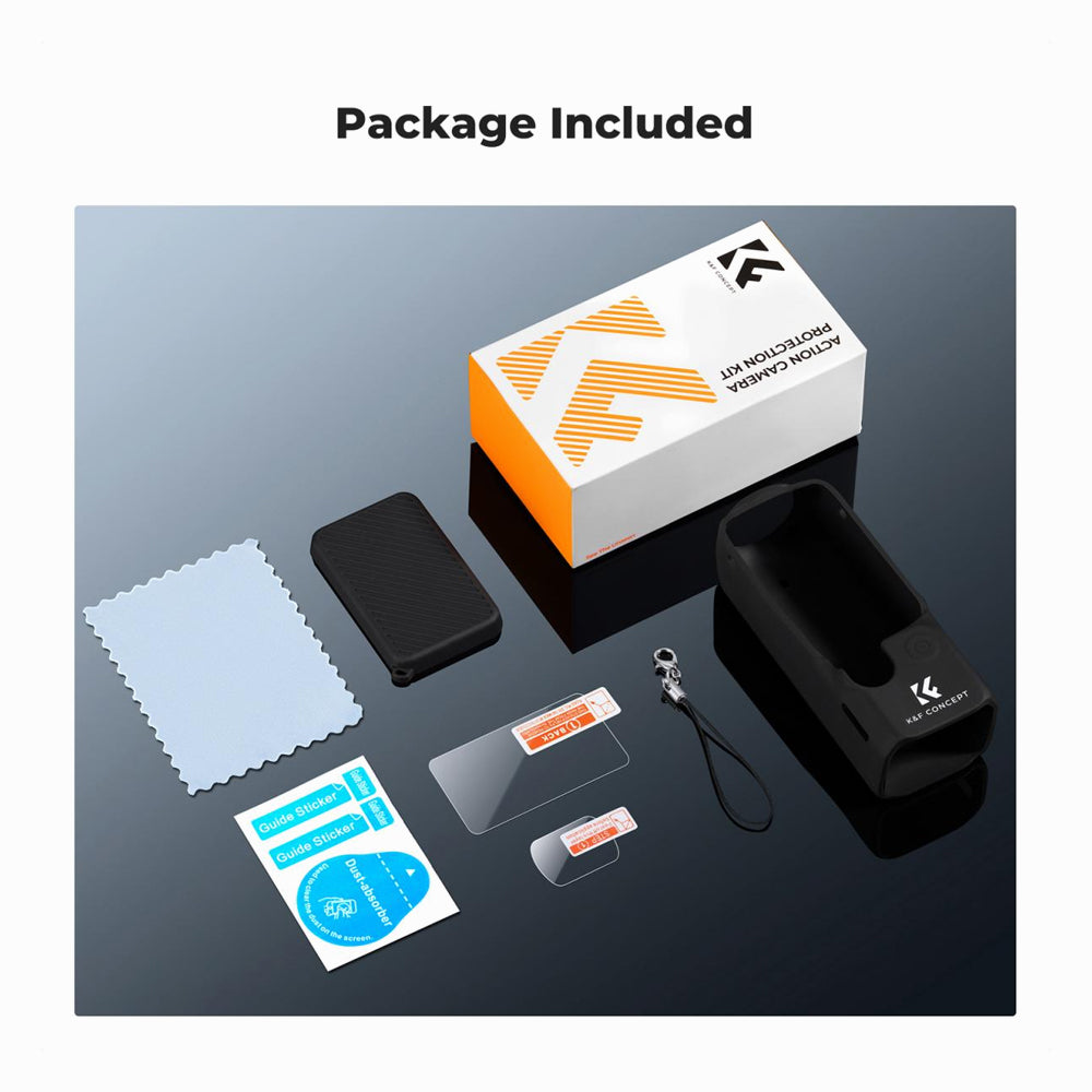 K&F Concept DJI Pocket 3 Silicone Protective Case Set Screen Protector (KF31.110)