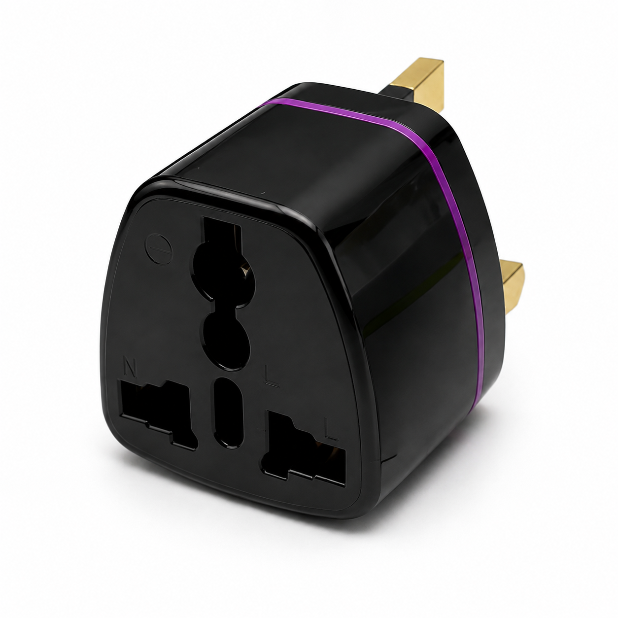 UK 3-Pin Travel Plug Adapter to Universal Socket