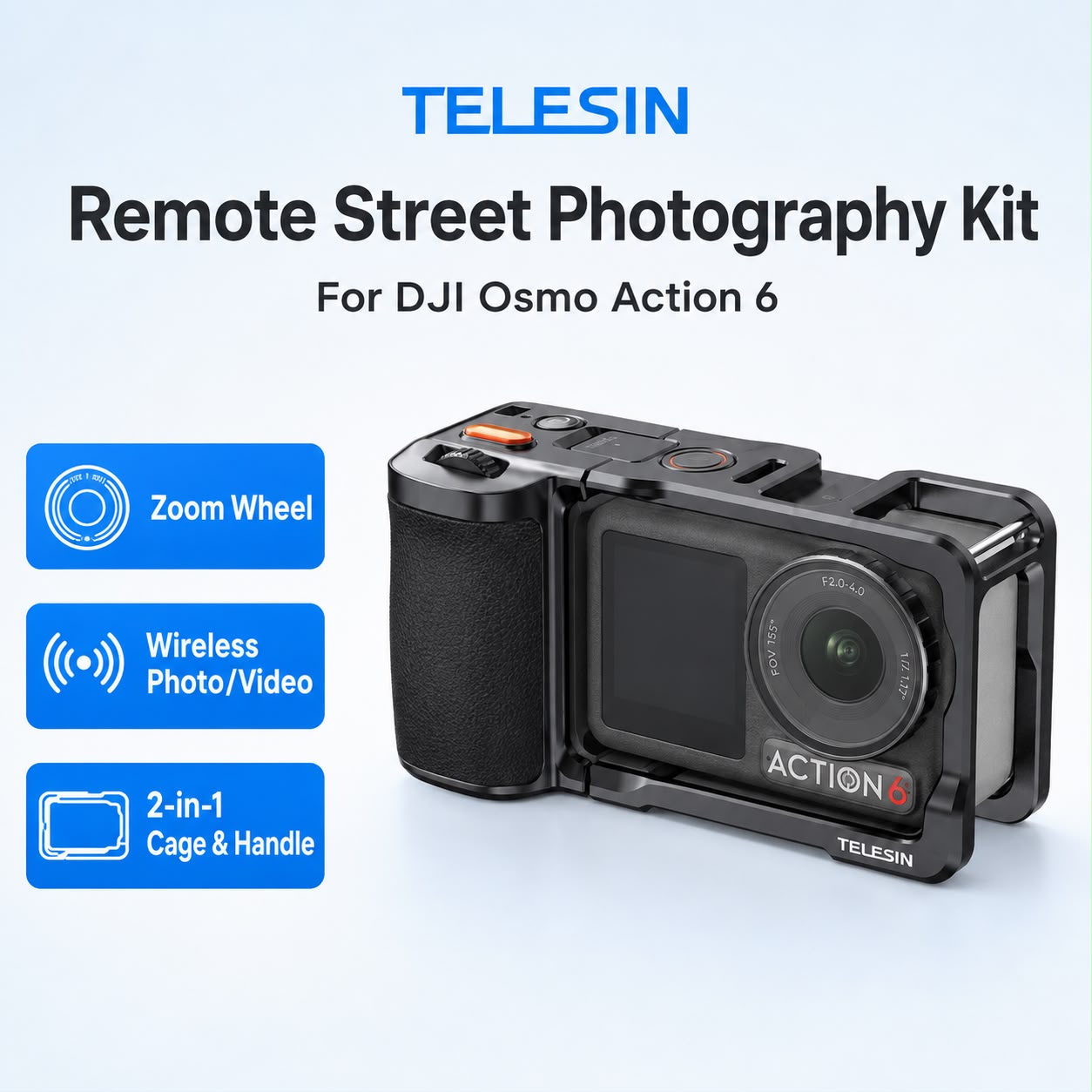 TELESIN Remote Street Photography Kit for Action 6