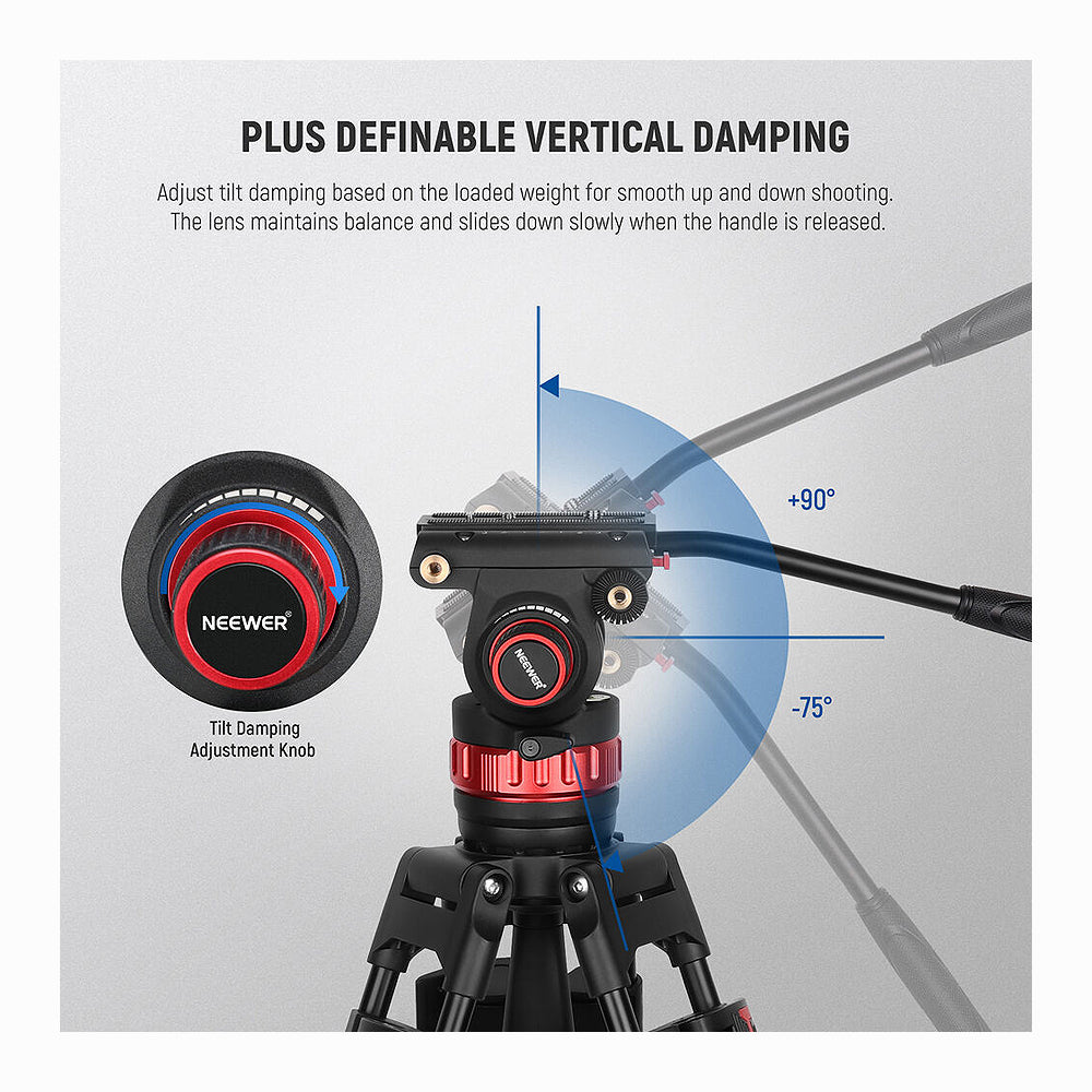 NEEWER TP75 Pro Video Tripod with Fluid Head