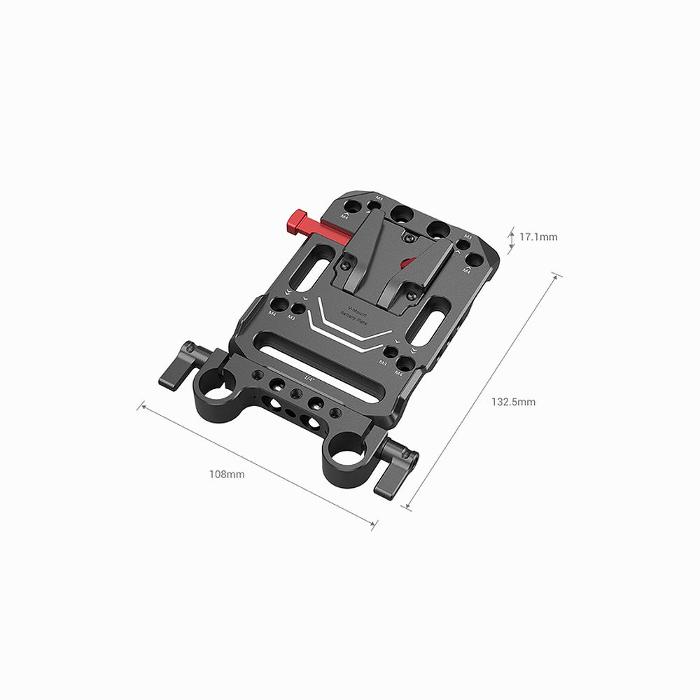 SmallRig V Mount Battery Plate with Dual 15mm Rod Clamp 3016
