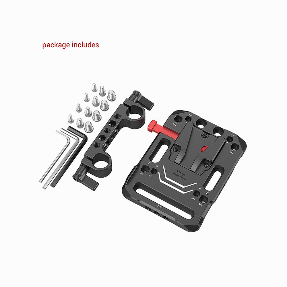 SmallRig V Mount Battery Plate with Dual 15mm Rod Clamp 3016