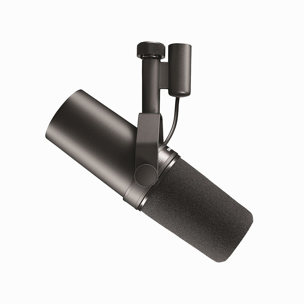 Shure SM7B Vocal Dynamic Microphone for Broadcast, Podcast & Recording, XLR Studio Mic for Music & Speech, Wide-Range Frequency, Warm & Smooth Sound, Rugged Construction, Detachable Windscreen - Black