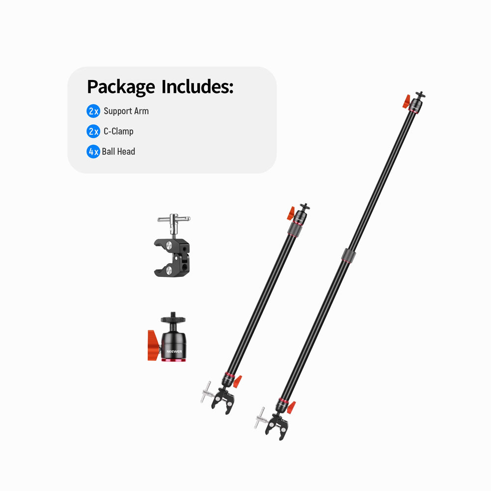 NEEWER ST102 2-Pack Aluminum Alloy Camera Slider Support Arm