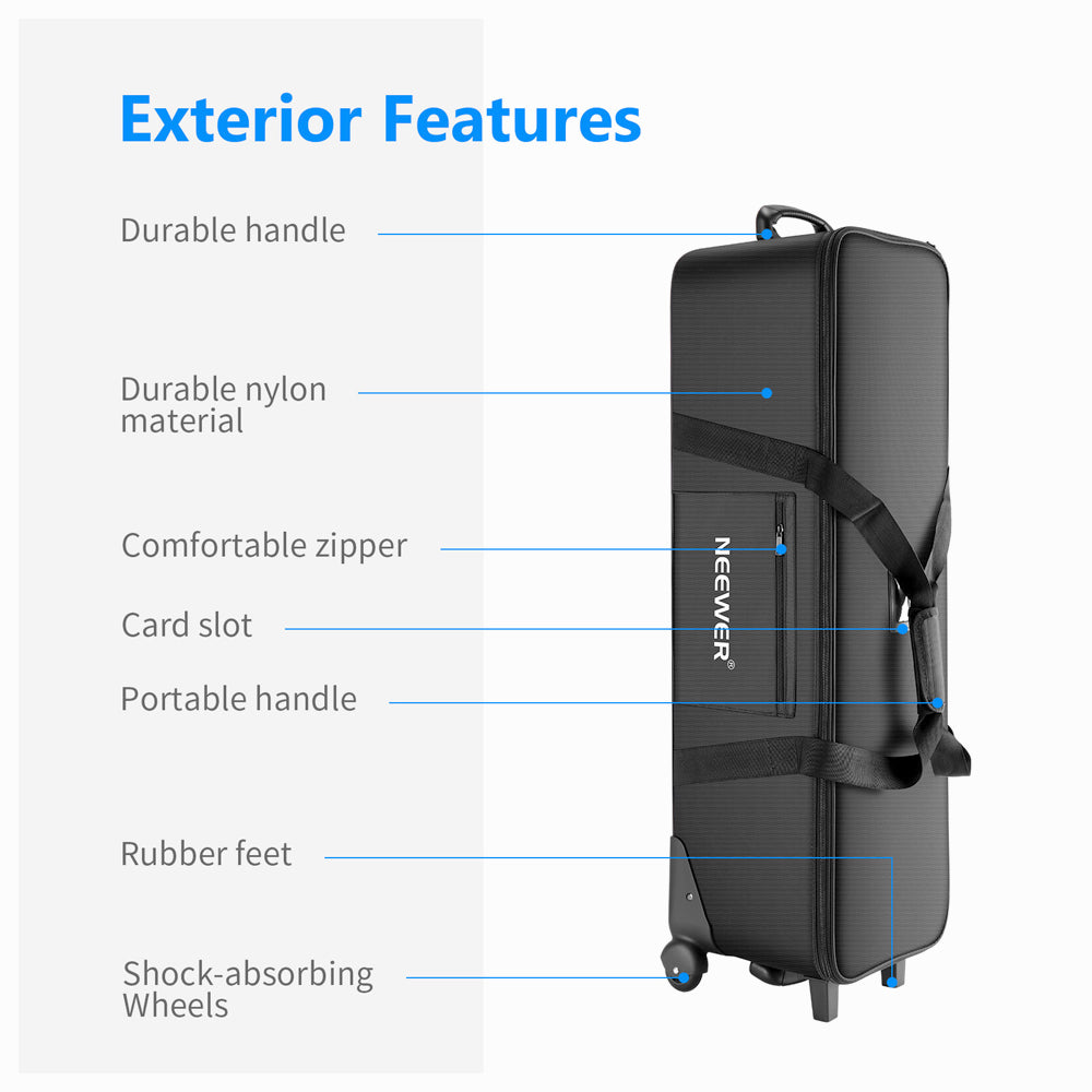 NEEWER NW-B01 Trolley Case with Wheels(102x 30x 30centimeters)