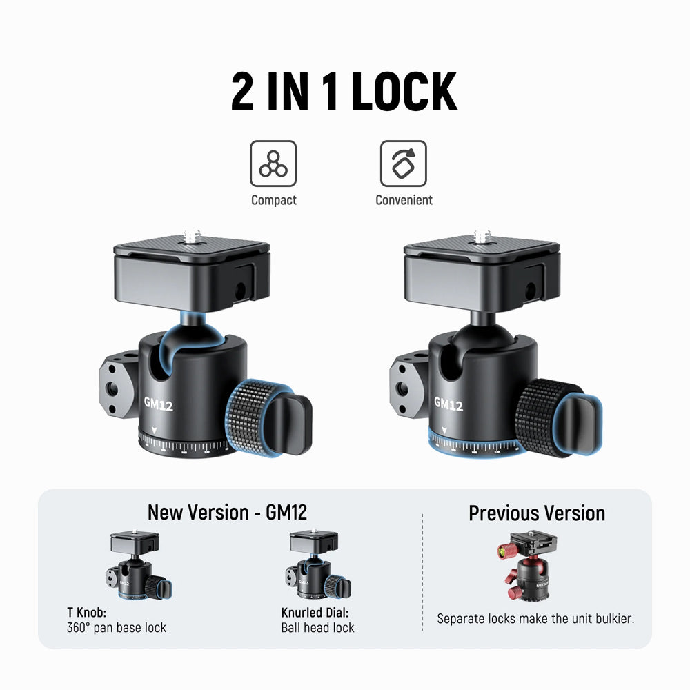 NEEWER GM12-MT Arca Type Tripod Ball Head