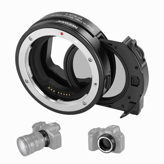 NEEWER EF to EOS R Mount Adapter with Drop in CPL Filter