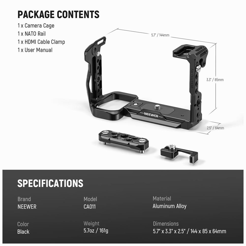 Neewer Camera Cage for Sony FX3 & FX30-CA011