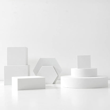 Photography geometry cube solid color foam 1 set(8pcs) (White ) OT-G8
