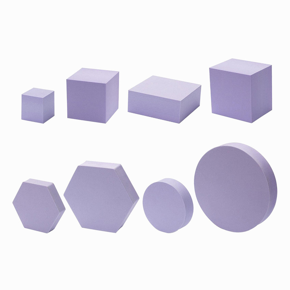 Photography geometry cube solid color foam 1 set (8pcs) OT-G8 (VIOLET)