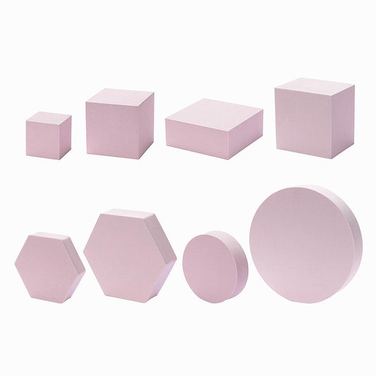 Photography geometry cube solid color foam 1 set (8pcs) OT-G8 (LIGHT PINK)