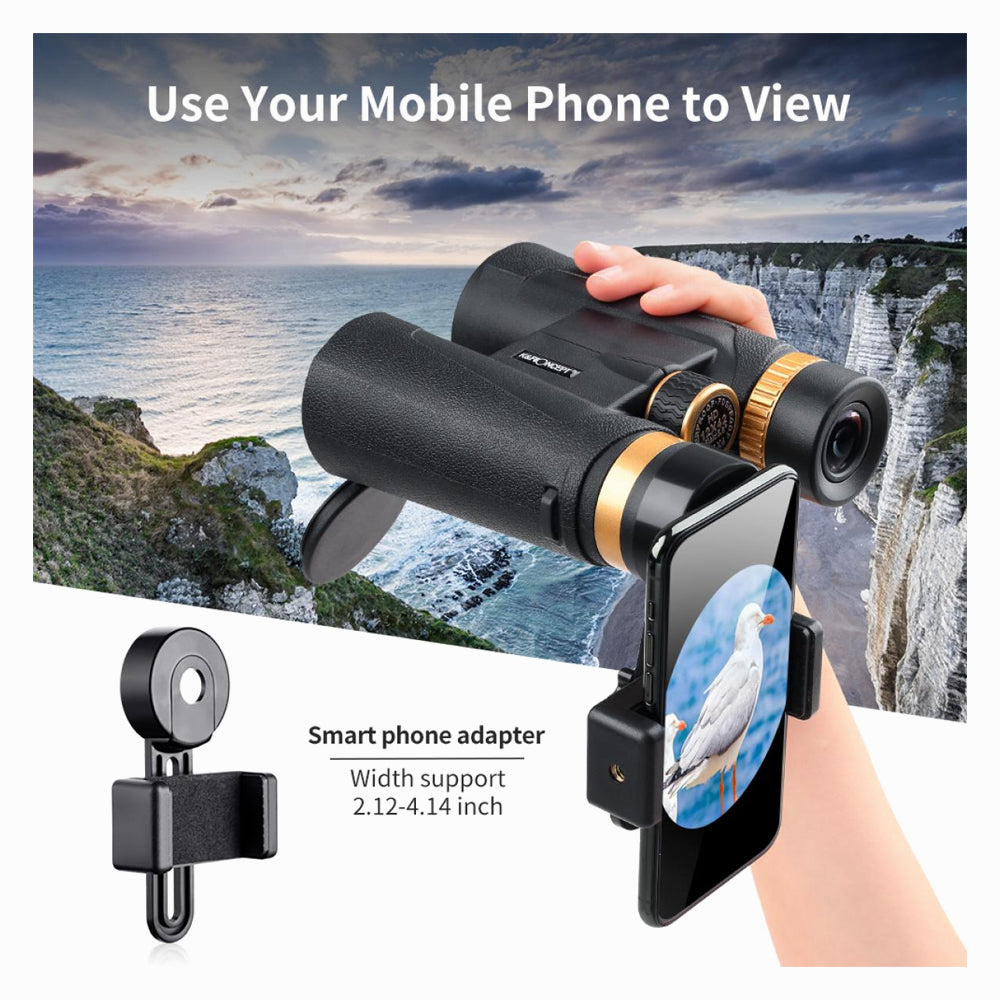 K&F Concept 12x42 HY1242 Waterproof BAK4 Roof Prism Binocular with 5.8 Degree Field of View (KF33.011)