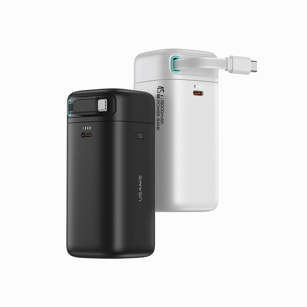 USAMS Power Bank 18000mAh PD 45W Fast Charge XMF Series + USB-C cable Black USCD216