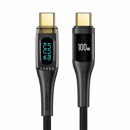 USAMS C-C Transparent Braided Cable 100W USSJ591