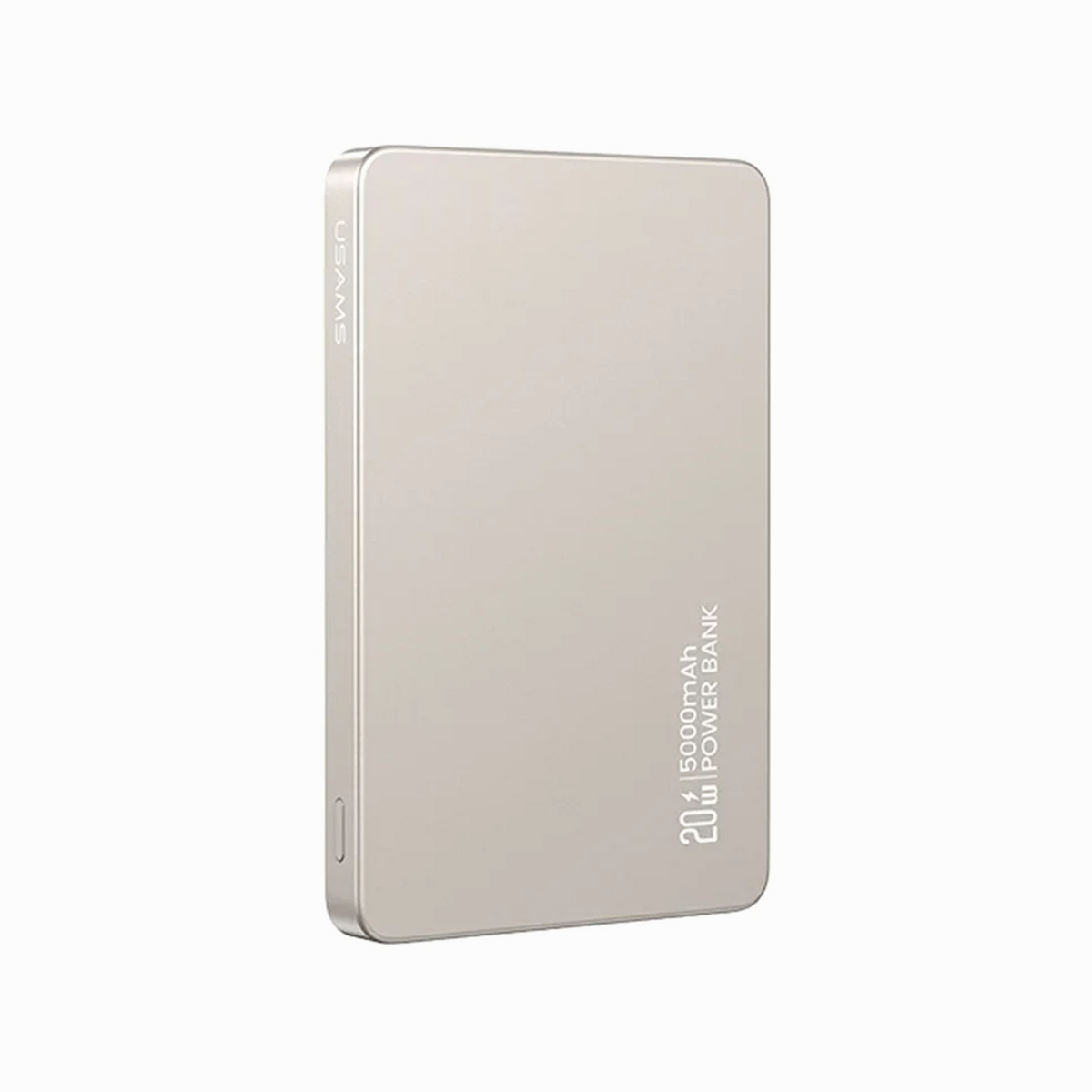 USAMS CD231 Portable Charger PD 20W Magnetic Wireless Power Bank 5000mAh Slim Battery Pack Charger - Titanium
