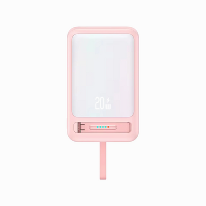 USAMS Magnetic Wireless Charging Phone Power Bank 10000mAh PD 20W USCD219 Pink