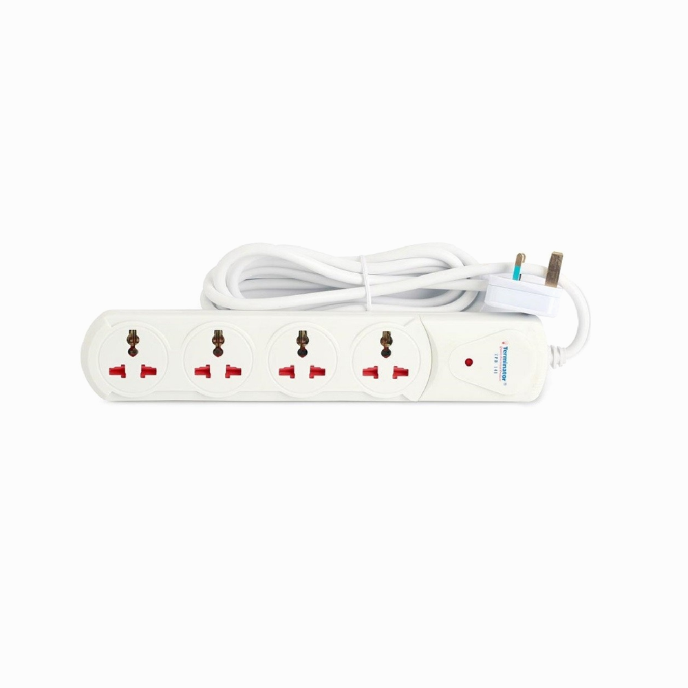 Power Extension Cable 4 Socket 1M