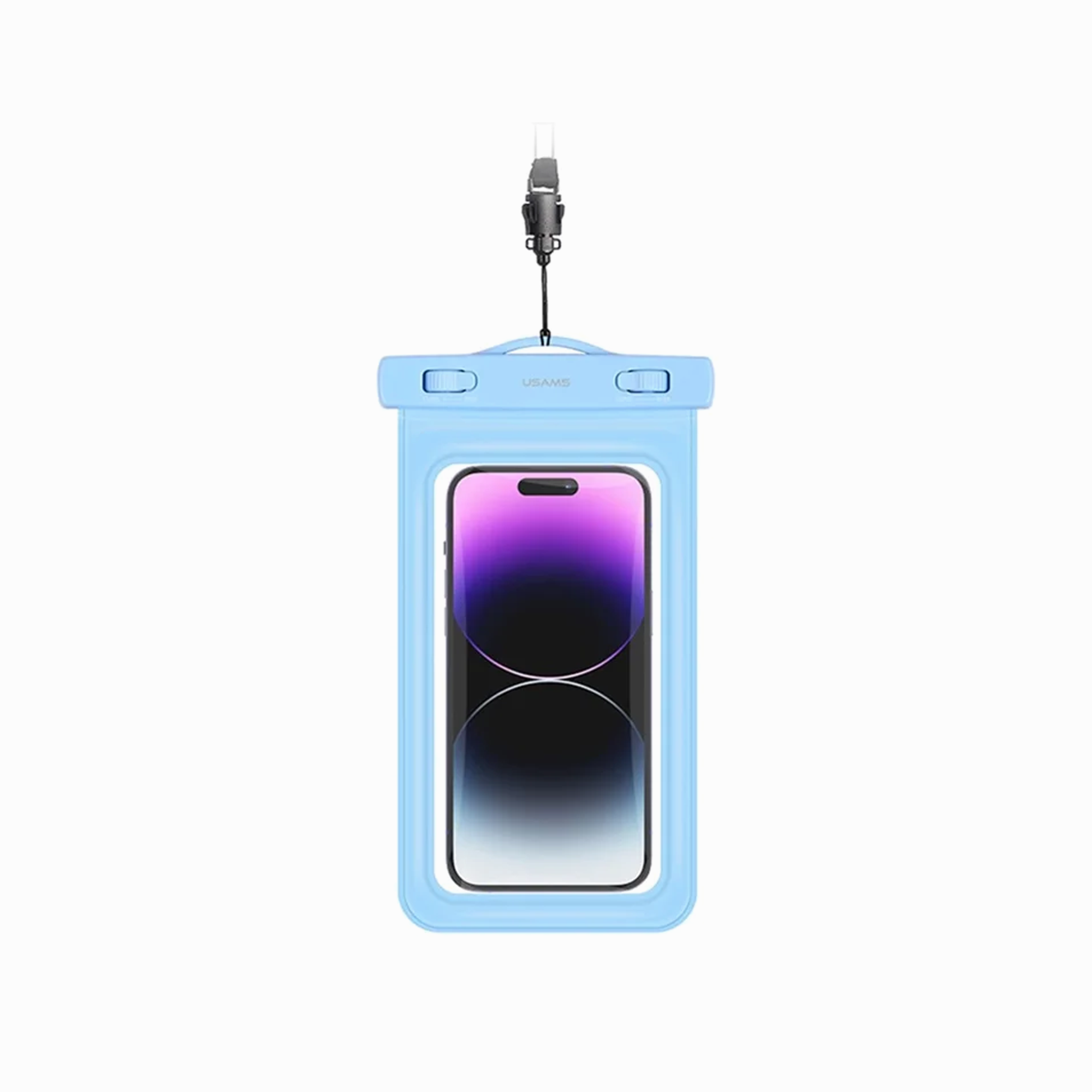 USAMS YD011 Waterproof Case Dry Bag IPX8 10m Underwater Phone Protector with Lanyard - Blue
