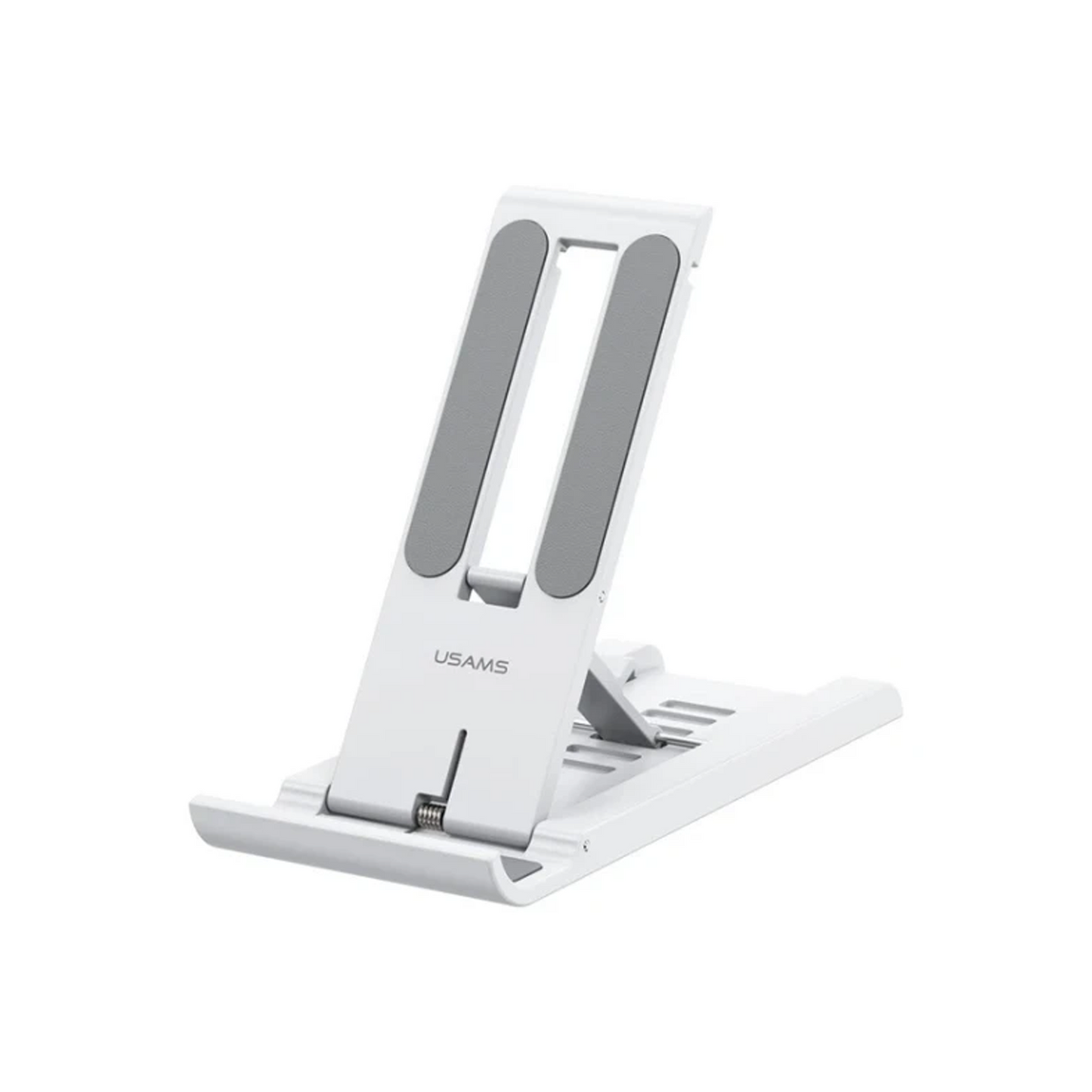 USAMS Spring Folding Desktop Tablet/Phone Stand White US-ZJ070