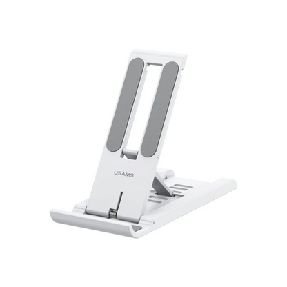USAMS Spring Folding Desktop Tablet/Phone Stand White US-ZJ070