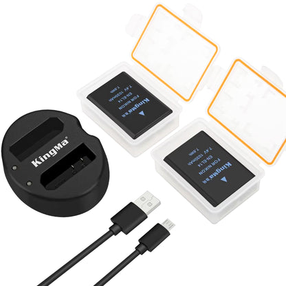 KingMa EN EL14 EN-EL14 Rechargeable Battery Dual USB Charger Kit
