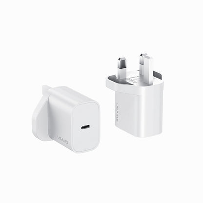 USAMS CC227 PD 20W FAST CHARGER KIT (WHITE)