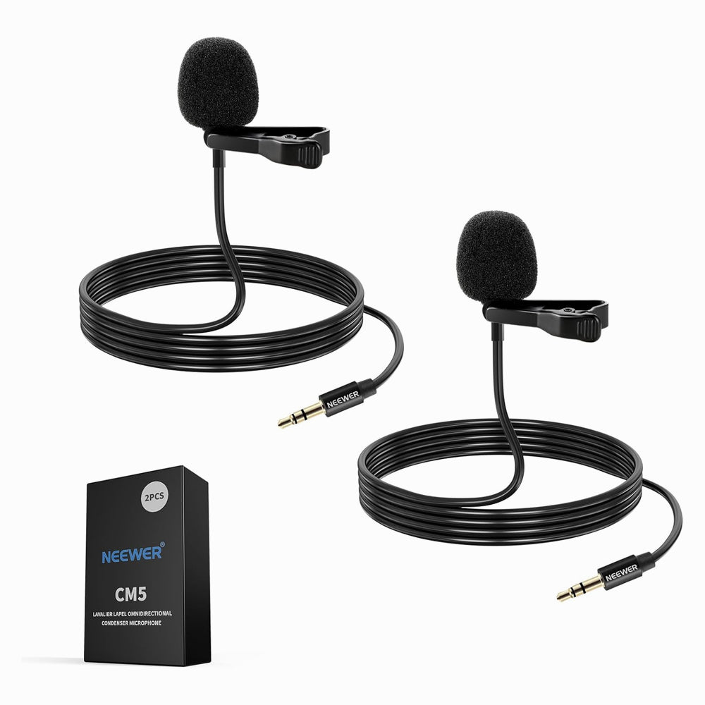 NEEWER CM5 Wired Lavalier Lapel Omnidirectional Condenser Microphone