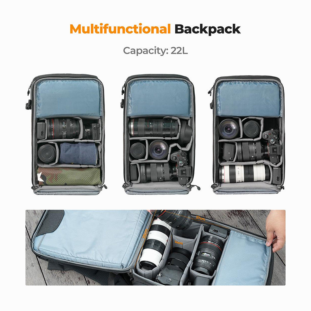 K&F Concept 22L Backpack Nature Wander 11 (Black) KF13.104V2