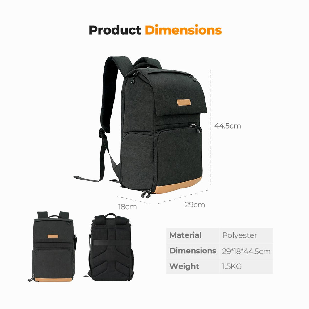 K&F Concept 22L Backpack Nature Wander 11 (Black) KF13.104V2