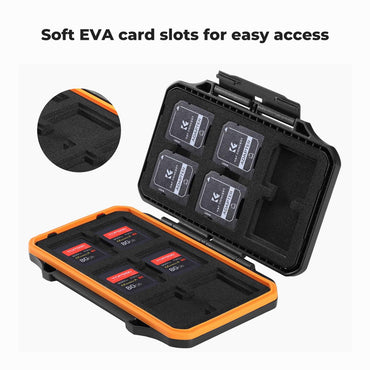 K&F Concept 24 Slots SD Card Holder Memory Card Case, Water-Resistant Shockproof Memory Card Storage Carrying Case for 12 SD SDXC SDHC Cards, 12 CFexpress Type A Cards -KF31.109