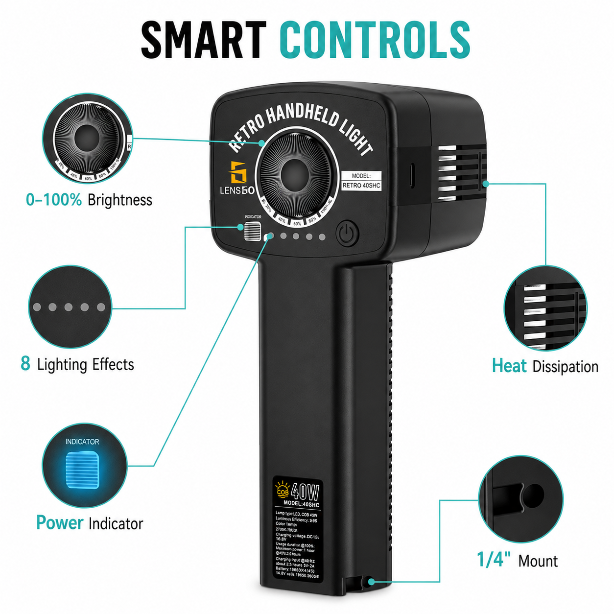 LENSGO 40SHC Retro Handheld Light