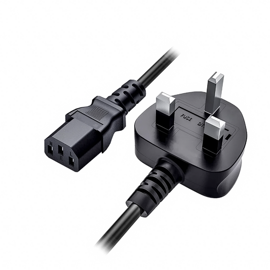 3-Pin Universal Power Cord with Fuse 3meter