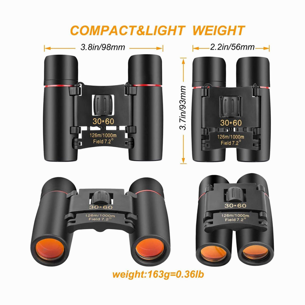 K&F Concept 30X60 Small Pocket Binoculars Compact Adults Mini Kids Binoculars Boys for Bird Watching / Concert Theater Opera (KF33.034)
