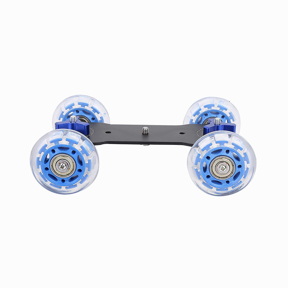 4 Wheel DSLR Camera Video Photograph Rail Track Slider Table Dolly Car