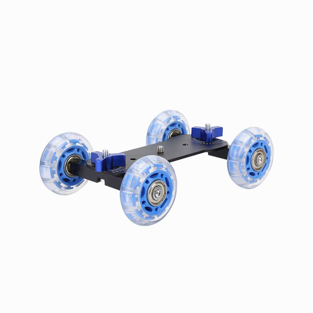 4 Wheel DSLR Camera Video Photograph Rail Track Slider Table Dolly Car