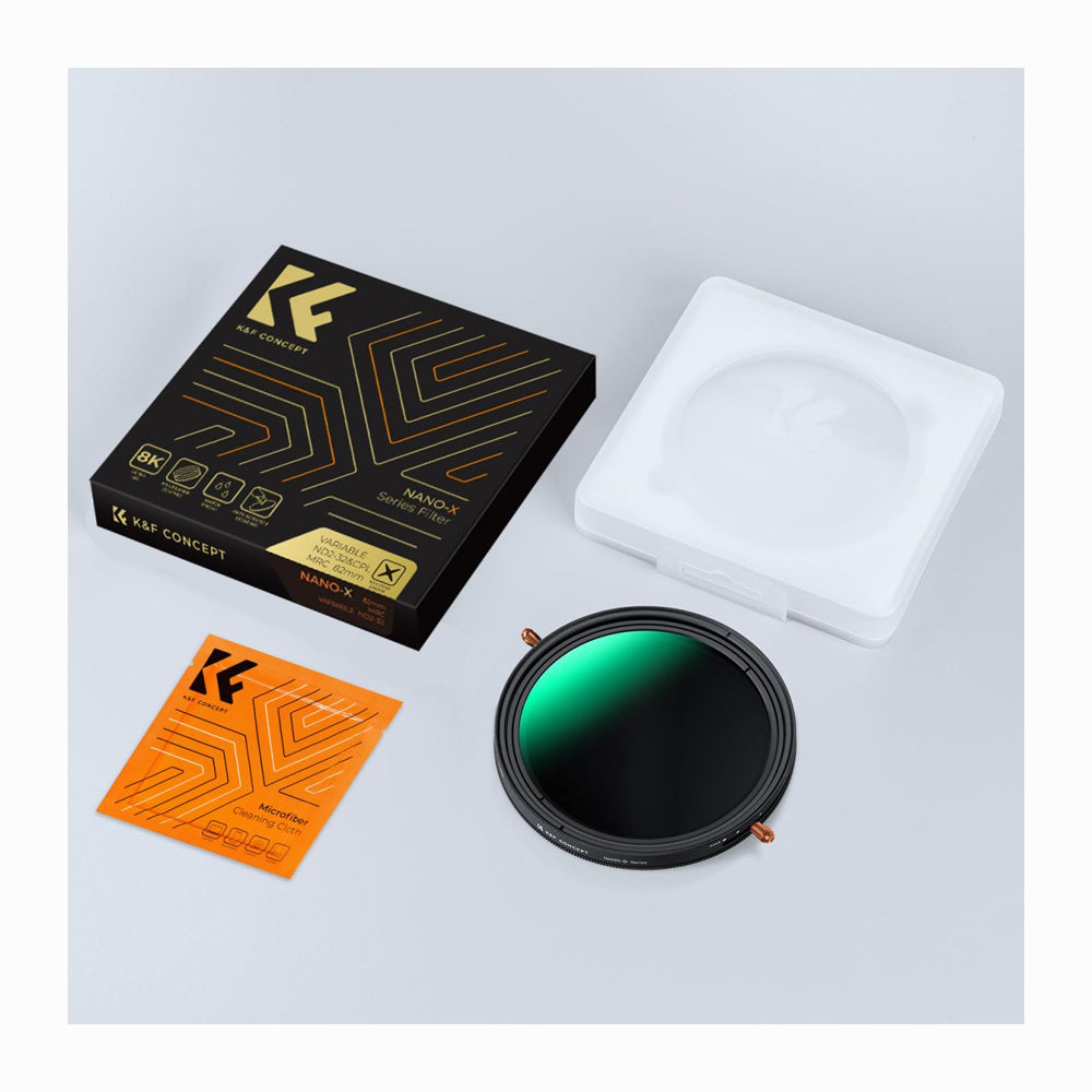 K&F Concept 58mm ND2-32 (1-5 Stop) Variable ND Filter and CPL Circular Polarizing Filter 2 in 1 for Camera Lens No X Spot Weather Sealed Nano-Xcel (KF01.1322V1)