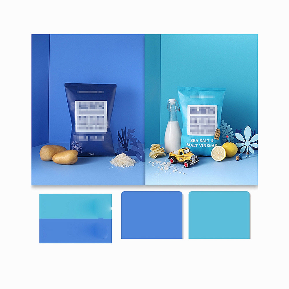 60 X 60cm Non-Reflective Matte PVC Board Double-Sided Solid Color Photo Background Board Filming Photography Props (Sky Blue + Lake Blue)#30