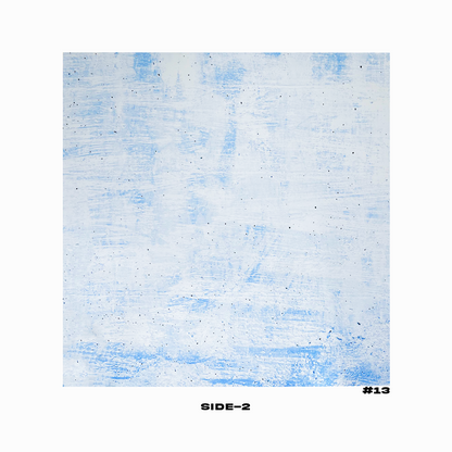 Double-Sided PVC 2 In 1 Photography Background Board, 60 x 60 cm Size Painted Cement/Blue Stone #13