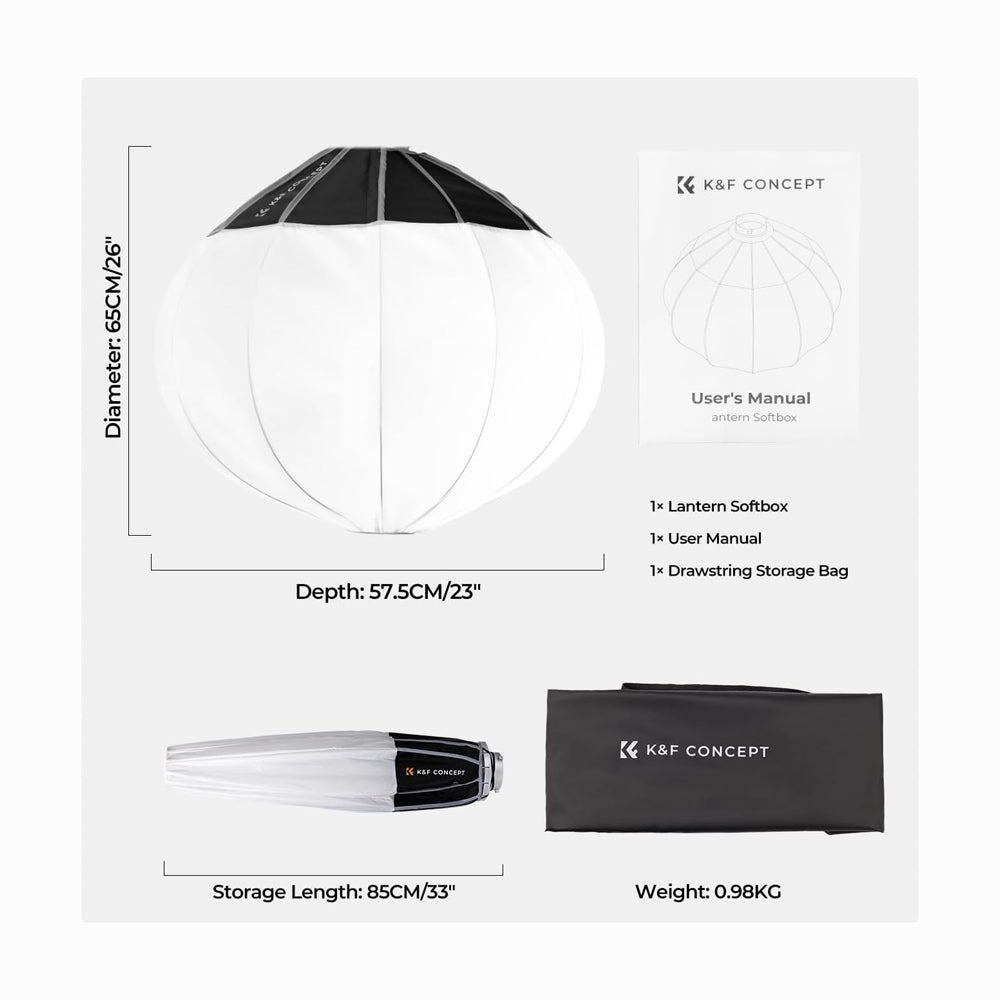 K&F Concept 65cm Lantern Soft box (KF18.009)
