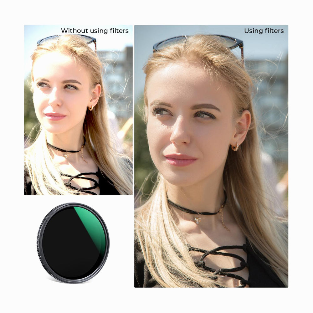 K&F Concept 67mm ND2-ND400 Variable Filter (1-9 Stop), 24 Layers of Nano-coating, -Dazzle Series (KF01.2360V1)