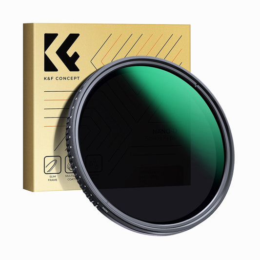 K&F Concept 67mm ND2-ND400 Variable Filter (1-9 Stop), 24 Layers of Nano-coating, -Dazzle Series (KF01.2360V1)