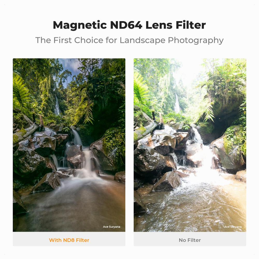 K&F Concept 67mm ND64 Magnetic Neutral Density Lens Filter HD Waterproof Scratch-resistant Anti-reflection Nano-Xcel Series (SKU.1741)