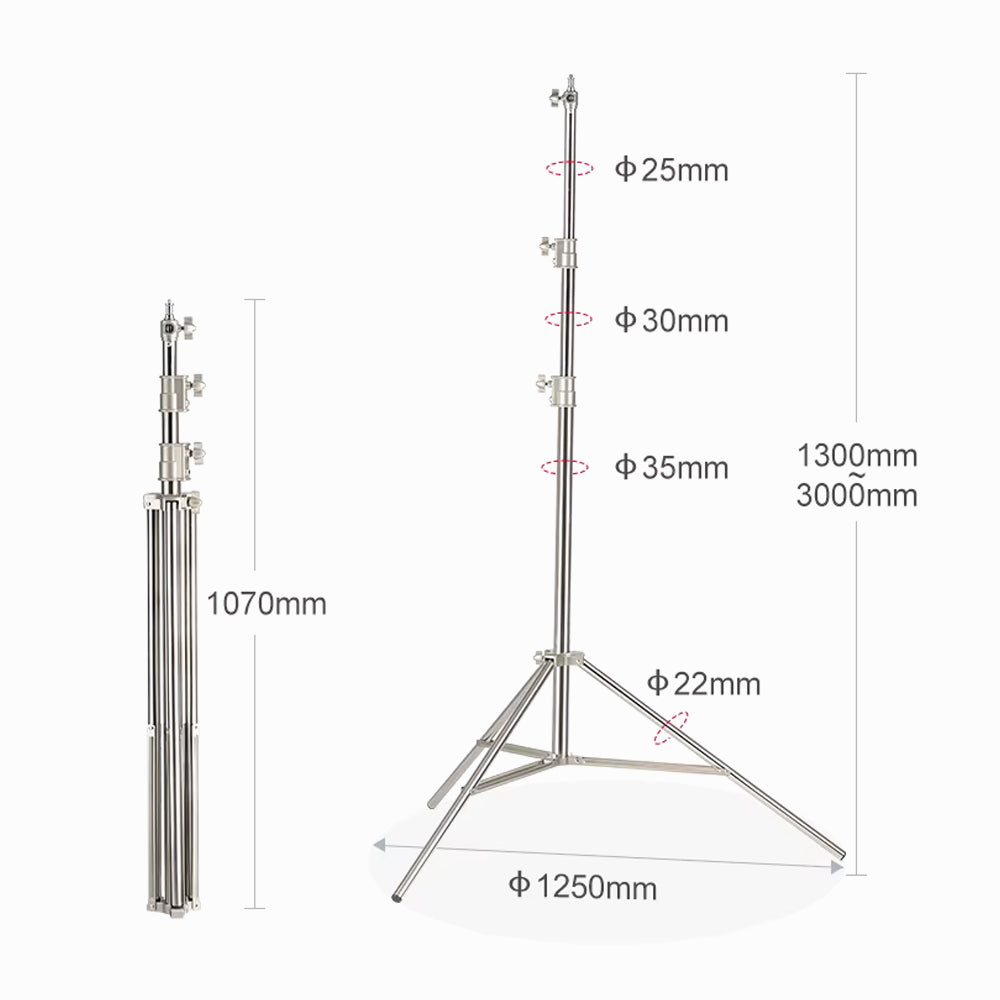 JINBEI JB-300S Light Stand 3M Stainless Steel-1.09.041302