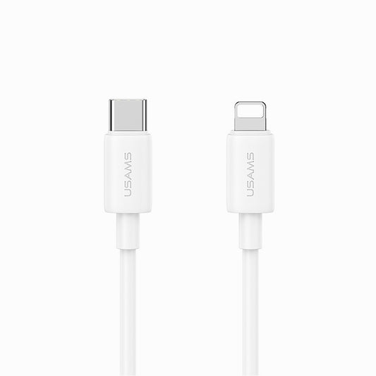 USAMS SJ712 Type C To Lightning 30W Fast Charging data cable 1M White SJ712