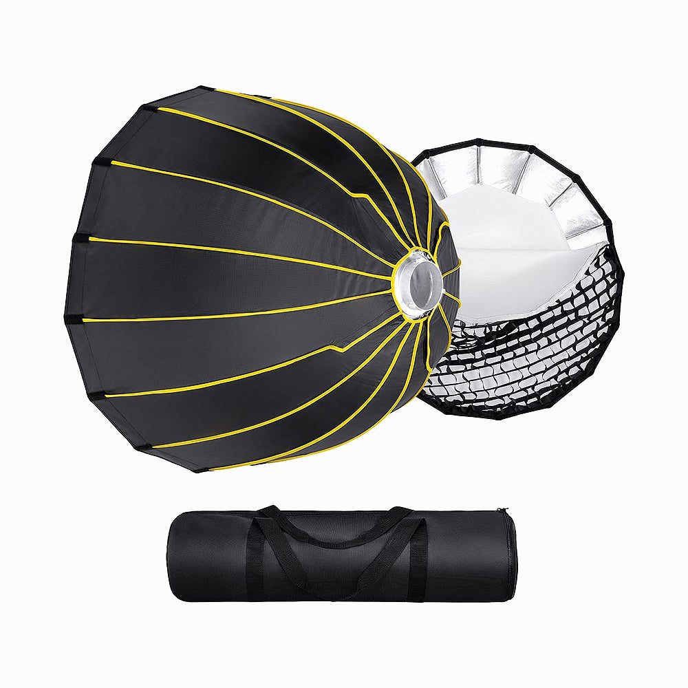 Nicefoto LED-70CM Quick Set-Up Deep Parabolic Softbox with Grid for Led Light Bowens Mount