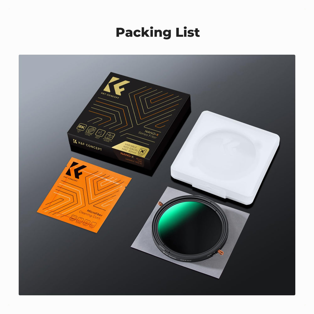 K&F Concept 72mm Variable Fader ND2-ND32 ND Filter and CPL Circular Polarizing Filter 2 in 1 MRC 28-Layer for Camera Lens No X Spot Weather Sealed-KF01.1086V1