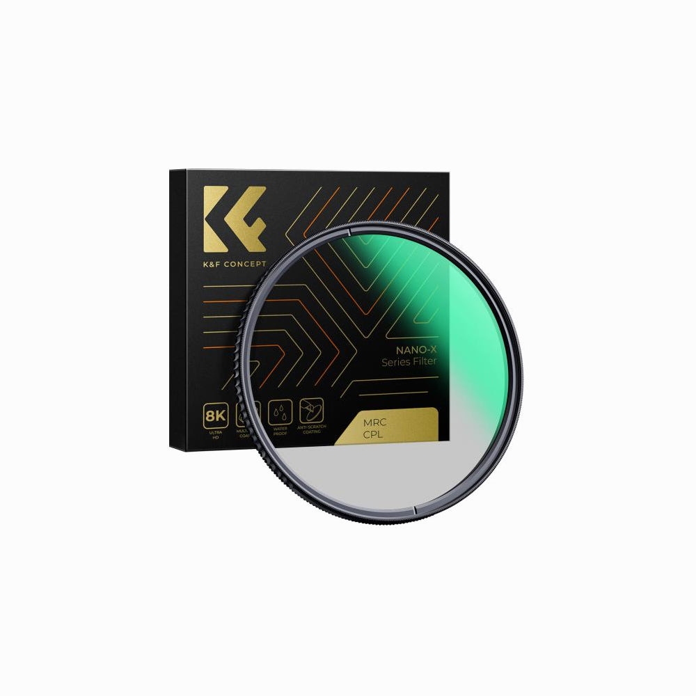 K&F Concept 77mm Circular Polarizers Filter Polarizing Filter 28 Multi-Layer Coated Super Slim High-Definition CPL Lens Filter (Nano-X Series)-KF01.973V1