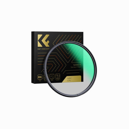 K&F Concept 77mm Circular Polarizers Filter Polarizing Filter 28 Multi-Layer Coated Super Slim High-Definition CPL Lens Filter (Nano-X Series)-KF01.973V1