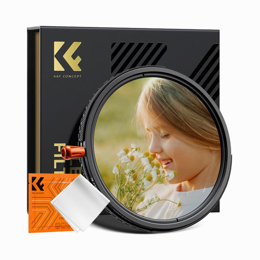 K&F Concept 77mm Variable ND2-32 (1-5 Stops) & Circular Polarizing Filter CPL & Black Mist 1/4 3 in 1 HD Lens Filter with 28 Multi-Coated for Camera Lenses Nano-Xcel Series (KF01.2927V2)